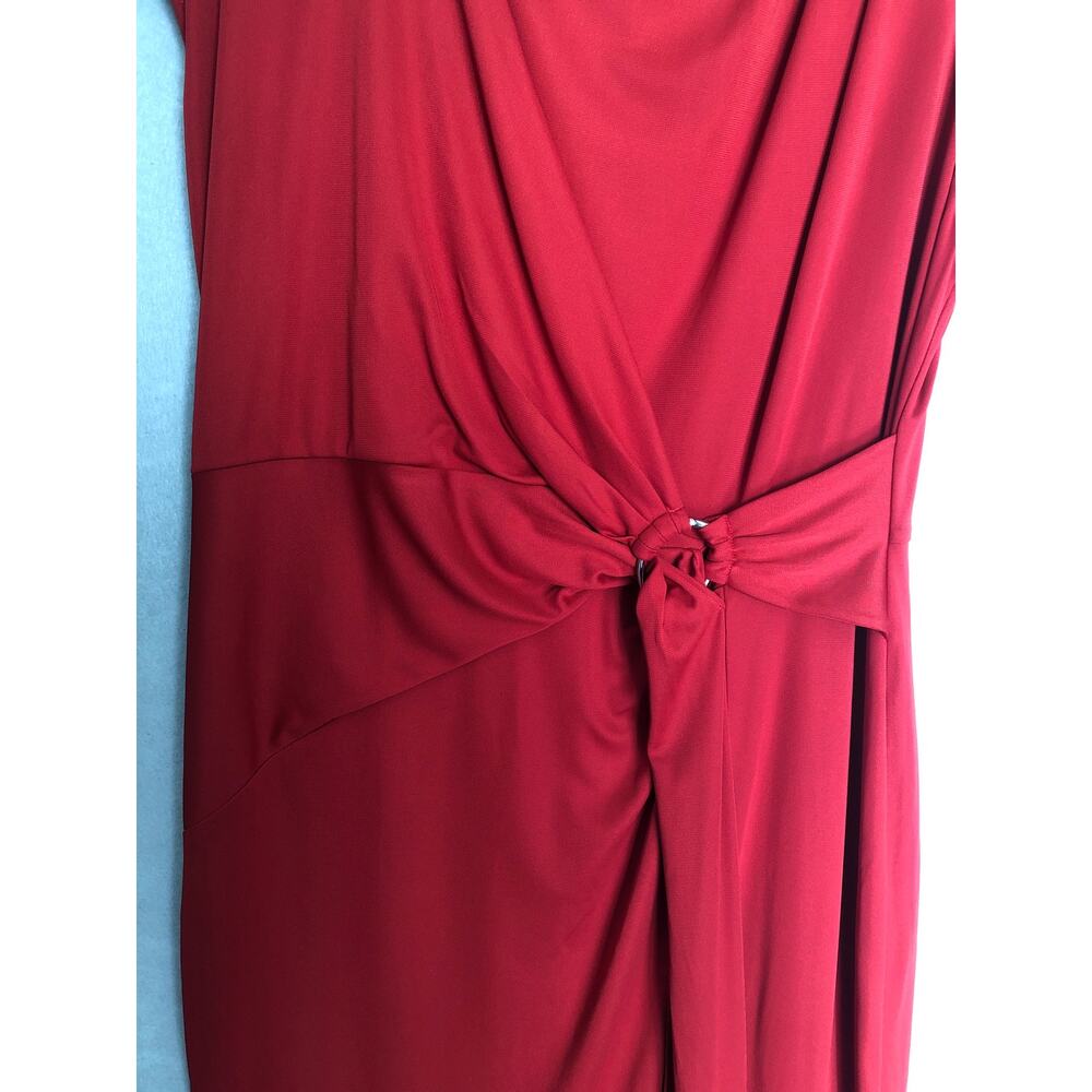 Lauren Ralph Lauren Gervas Short Sleeve Dress Red Women's Size 16 NEW - Picture 2 of 10